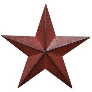 Dimensional Steel Metal Barn Star, 12-inch, Distressed Burgundy Red Finish🦖